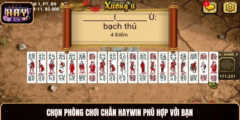 Chắn Haywin - Game Bài Đổi Thưởng Đỉnh Cao Không Thể Bỏ Lỡ Chọn phòng chơi Chắn Haywin phù hợp với bạn
