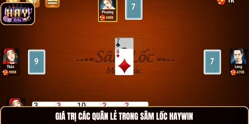 Sâm Lốc Haywin - Trải Nghiệm Chơi Game Đầy Kích Thích Giá trị các quân lẻ trong sâm lốc Haywin
